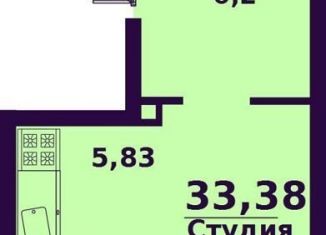 1-комнатная квартира на продажу, 33.4 м2, Ульяновск, жилой комплекс Сиреневый, 4, ЖК Сиреневый