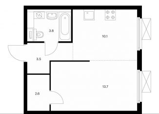 Продается однокомнатная квартира, 33.7 м2, Котельники, ЖК Кузьминский Лес