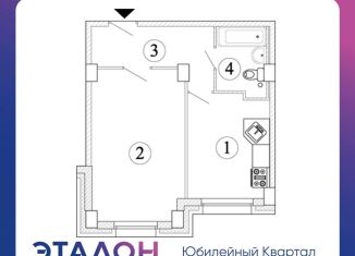 Однокомнатная квартира на продажу, 37.3 м2, Санкт-Петербург, ЖК Юбилейный Квартал, проспект Королёва, 63к1