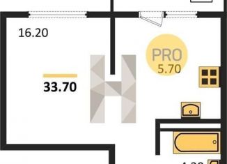 Квартира на продажу студия, 33.9 м2, дачный посёлок Кудряшовский, Октябрьская улица, 20