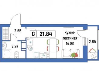 Продается квартира студия, 21.8 м2, Мурино, ЖК Урбанист