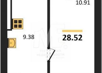 Продаю однокомнатную квартиру, 28.5 м2, Калининградская область, улица Гептнера, 17