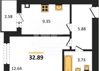 Продажа однокомнатной квартиры, 32.9 м2, Калининградская область, Крейсерская улица, 13к1