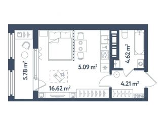 Продам квартиру студию, 33.4 м2, Санкт-Петербург, муниципальный округ Московская Застава