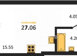 Квартира на продажу студия, 27.1 м2, Калининградская область