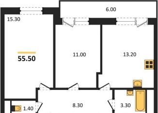 Продаю 2-комнатную квартиру, 55.5 м2, Новосибирск, ЖК Матрёшкин Двор