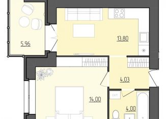 Продается однокомнатная квартира, 38.8 м2, Ярославль, улица Лескова, 19, Фрунзенский район