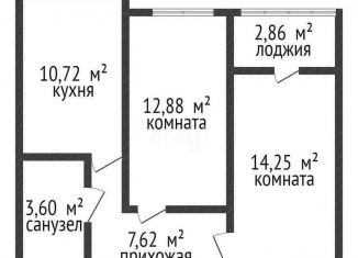 Продаю 2-ком. квартиру, 50.5 м2, Краснодар, Карасунский округ, улица имени Владимира Жириновского, 1к2