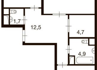 Продажа 2-ком. квартиры, 72 м2, деревня Ивановское, улица Семёна Гордого, 3