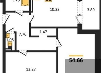 Продаю 2-ком. квартиру, 54.7 м2, Воронеж