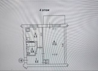 Продается однокомнатная квартира, 30.9 м2, Севастополь, улица Глухова, 5