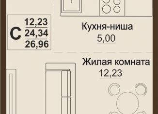 Продаю 1-комнатную квартиру, 27 м2, Челябинская область