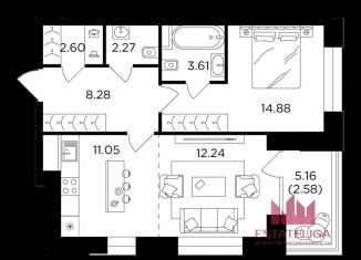 Продается 2-ком. квартира, 57.5 м2, Москва, жилой комплекс Форивер, 11, метро Автозаводская