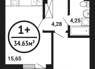 Продам 1-комнатную квартиру, 34.7 м2, Республика Башкортостан