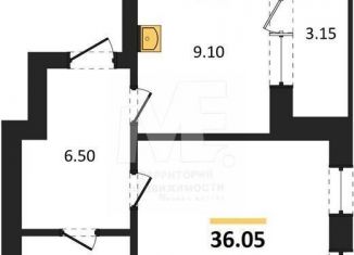 Продажа 1-комнатной квартиры, 36.1 м2, Калининградская область