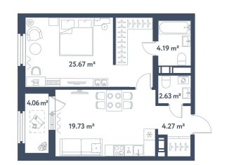 Продаю 1-ком. квартиру, 58.5 м2, Санкт-Петербург, Московский район