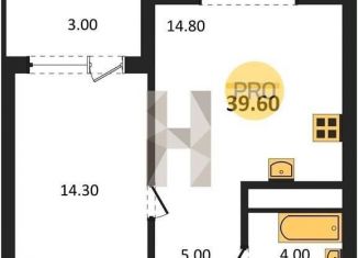 Продается однокомнатная квартира, 39.7 м2, Воронеж, Железнодорожный район