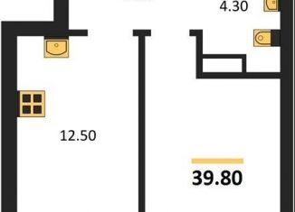 Продам 1-ком. квартиру, 39.8 м2, Новосибирск, метро Гагаринская, улица Брестская Горка, 8