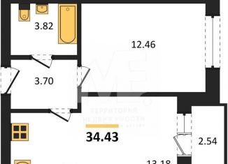 Продается 1-ком. квартира, 34.4 м2, Калининградская область