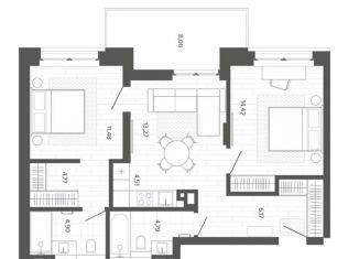 Продам 3-комнатную квартиру, 72.4 м2, Барнаул, Октябрьский район