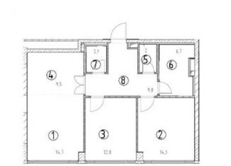 Продам 3-комнатную квартиру, 72 м2, Москва