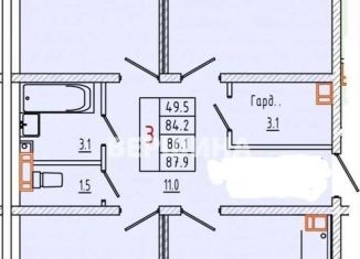 Продаю 3-комнатную квартиру, 87.7 м2, Пятигорск, улица Нежнова, 21