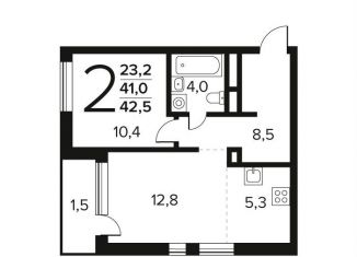 Продажа 2-ком. квартиры, 42.5 м2, поселение Десёновское