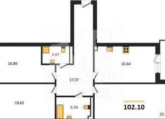 Продаю трехкомнатную квартиру, 102.1 м2, Калининградская область