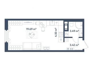 Продам квартиру студию, 31.1 м2, Санкт-Петербург, Московский район