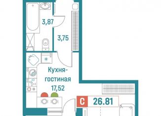 Продаю квартиру студию, 26.8 м2, Ленинградская область