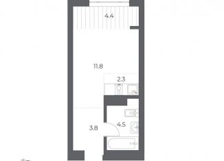 Продаю квартиру студию, 24.6 м2, Новосибирск