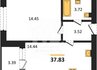 Продаю 1-комнатную квартиру, 37.8 м2, Калининградская область