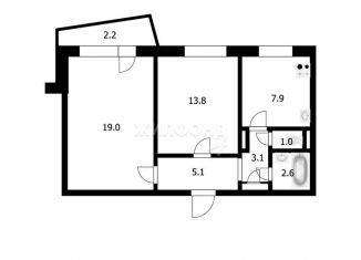 Продажа 2-комнатной квартиры, 53.6 м2, Новосибирск, метро Студенческая, Российская улица, 17