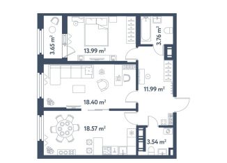 Продаю 2-ком. квартиру, 72.1 м2, Санкт-Петербург, метро Московские ворота