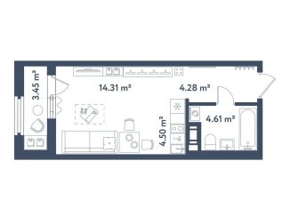 Продается квартира студия, 29.4 м2, Санкт-Петербург, метро Фрунзенская