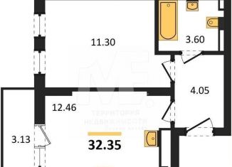 Продается однокомнатная квартира, 32.4 м2, Калининград, улица Старшины Дадаева, 55