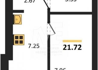 Продается 1-ком. квартира, 21.7 м2, Калининградская область, улица Гептнера, 17