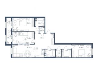 Продаю трехкомнатную квартиру, 126.4 м2, Санкт-Петербург, муниципальный округ Московская Застава