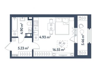 Продам квартиру студию, 34.3 м2, Санкт-Петербург, Московский район