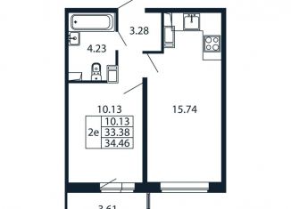 Продаю 1-комнатную квартиру, 37 м2, Мурино, Ручьёвский проспект, 20