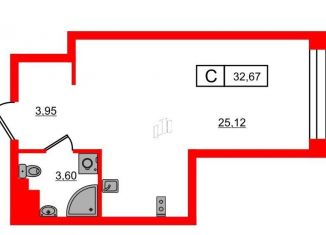 Продажа квартиры студии, 32.7 м2, Санкт-Петербург, муниципальный округ Морской, улица Челюскина, 8