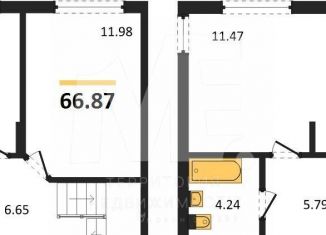 Продается 2-ком. квартира, 66.9 м2, Калининградская область, улица Нахимова