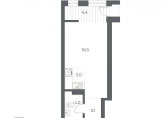 Продаю квартиру студию, 30.3 м2, Новосибирск