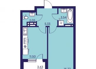 Продажа 1-комнатной квартиры, 40.9 м2, Воронеж, Центральный район, улица Ломоносова, 116/25