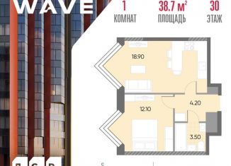 Продам 1-комнатную квартиру, 38.7 м2, Москва, метро Борисово