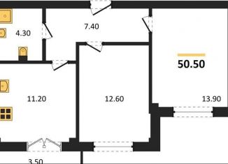 Продам 2-ком. квартиру, 50.5 м2, Воронеж, Цимлянская улица, 10Г