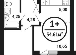 Продам 1-ком. квартиру, 34.6 м2, Республика Башкортостан