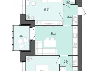 Продается 2-ком. квартира, 62.5 м2, Ярославль, Фрунзенский район, улица Лескова, 19