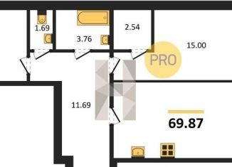 Продается 1-комнатная квартира, 40.9 м2, Воронеж, Советский район