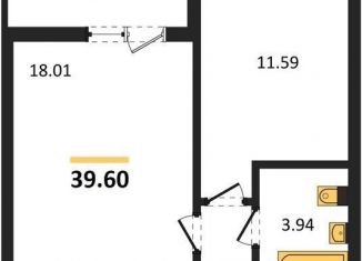 Продается 1-ком. квартира, 39.6 м2, Воронежская область